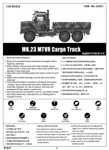 MK.23 MTVR Cargo Truck - Trumpeter 01011