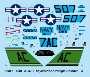 Strategický bombardér A-3D-2 Skywarrior - Trumpeter 02868