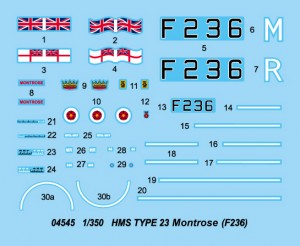 Fregata HMS TYPE 23 – Montrose(F236) - Trumpeter 04545