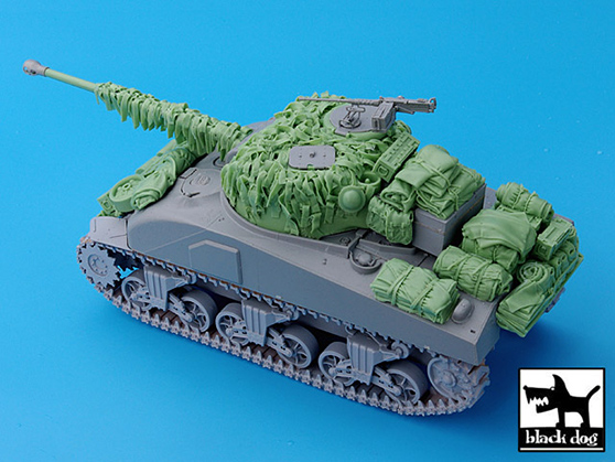 Britische Sherman Firefly Zubehör Set – schwarz DOG T35028