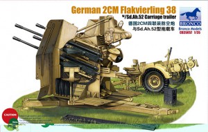 German 2cm Flakvierling 38 Carriage Trailer - BRONCO CB35057