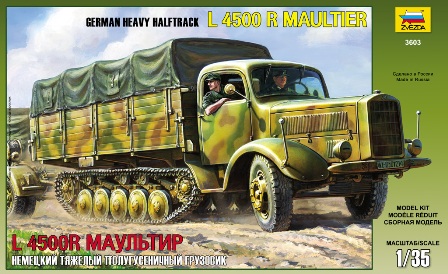 Deutscher Schwerer Halbgleis L4500R Maultier - Zvezda 3603
