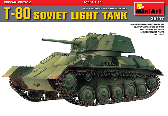 Sovjetiske Light Tank T-80 Special Edition - MINIART 35117