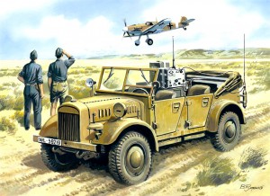 Le. gl. Einheits-Pkw (Kfz.2) - Niemiecki Radiowóz Z II wojny światowej - ICM 35522