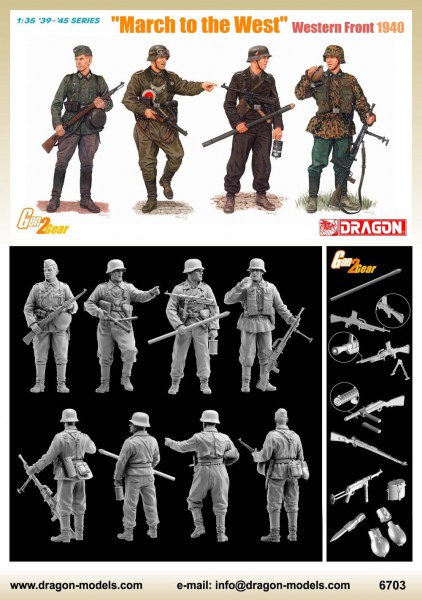 Figurines set "March to the West" Western Front 1940 - DRAGON 6703