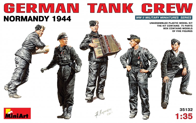 SET di statuette EQUIPAGGIO TEDESCO (Normandia 1944) - MINIART 35132