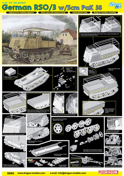 Niemiecki RSO/3 w/5cm PaK 38 - DML 6684