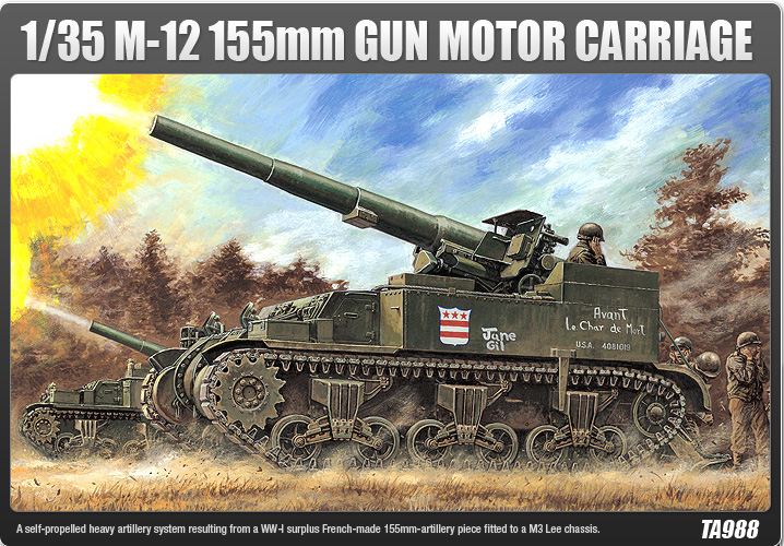 M-12 155mm GUN MOTOR CARRIAGE – ACADEMY 1394