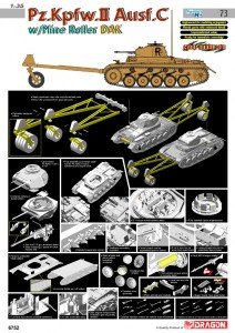 Pz. Kpfw.II Ausf. C w / Минен валяк DAK - Cyber-Hobby 6752