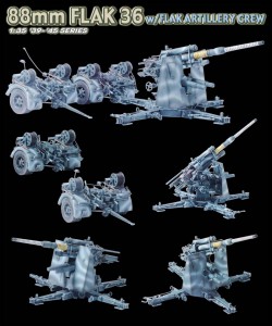 88mm FLAK 36 w/FLAK ARTILLERY CREW - DML 6260