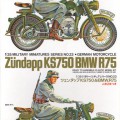 Duitse BMW R75 - Zundapp KS750 - Tamiya 35023