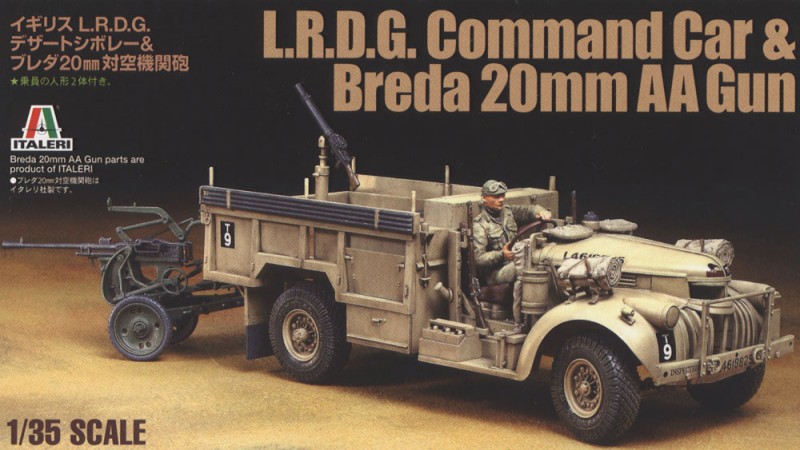 Britisk L.R.D.G. Kommandobil & Breda 20mm AA kanon - Tamiya 89785