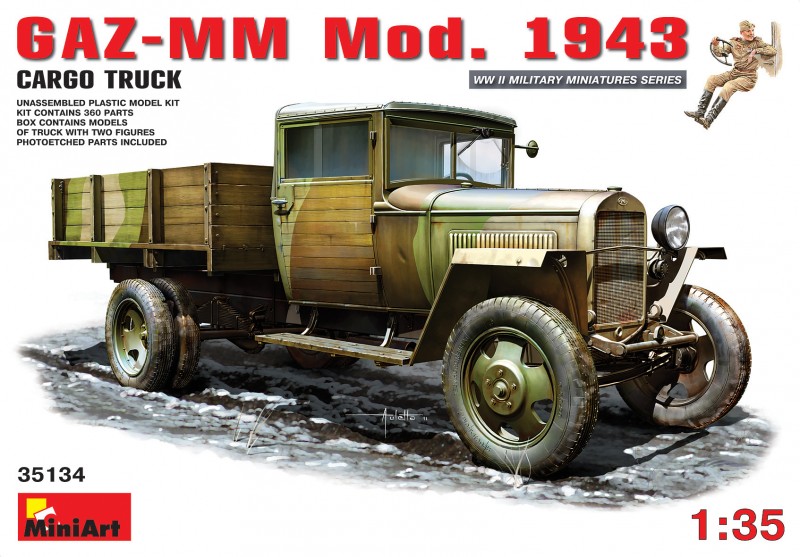 GAZ-MM Mod.1943 CIĘŻARÓWKA CARGO - MINIART 35134