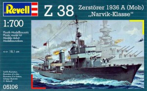 Nemški uničevalec Z-38 - Razred Narvik - Revell 5106