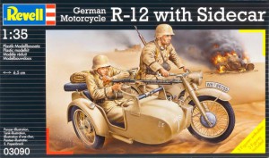 ドイツの二輪R-12-Sidecarク-Revell03090