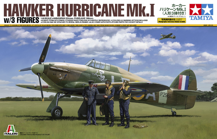 Hawker Hurricane Mk.I m/3 Figurer - Tamiya 37011