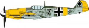 Messerschmitt BF109F-4 Trop/R1 ribotas leidimas - Hasegawa 09980