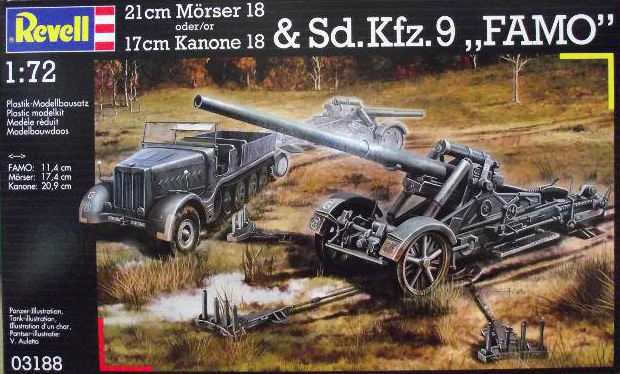 メルサー 18/17 cm カノネ 18 - Sd. Kfz. 9 ファモ - Revell 3188