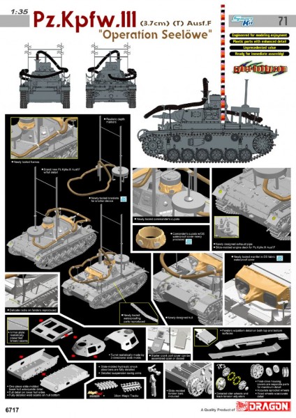 Pz.Kpfw.III Ausf.F - Operatie Seelowe - Cyber-Hobby 6717