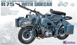 WWII tyske BMW R75 med Sidecar - Lion Roar LR3510