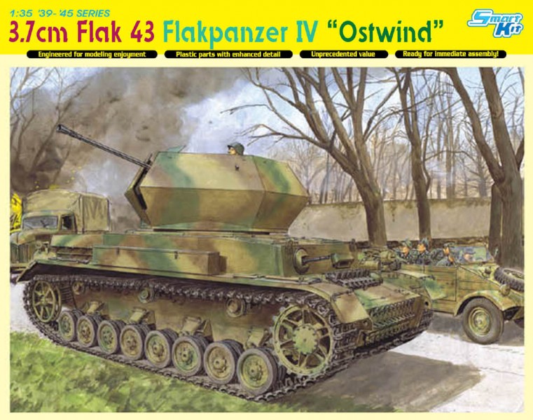 3.7cm FlaK 43 Flakpanzer IV Ostwind - DML 6550