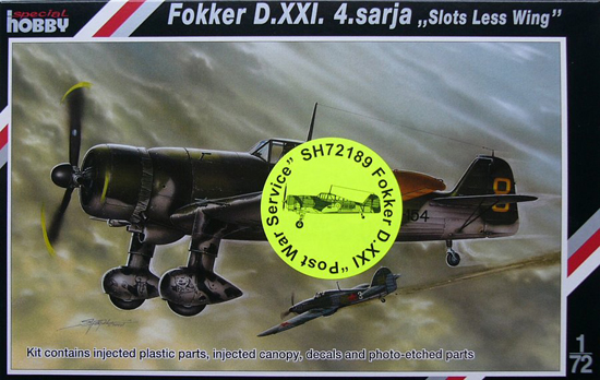 Fokker D. XXI 4. Sarja Sodan Jälkeisen Palvelu - CMK SH72189