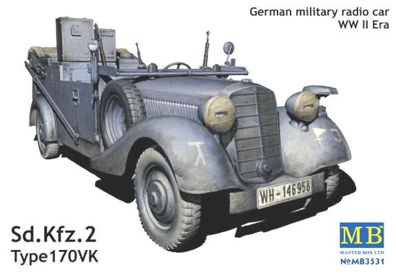 Sd.Kfz. 2 Tip 170VK - Nemački vojni radio automobil - Master Box MB3531