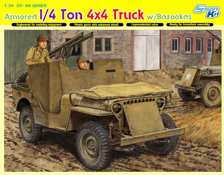 Armored 1/4 Ton 4x4 Truck w/Bazooka - DML 6748