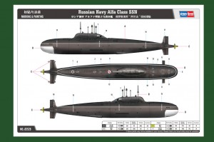 Russisk marine Alfa Klasse SSN - HOBBY BOSS 83528