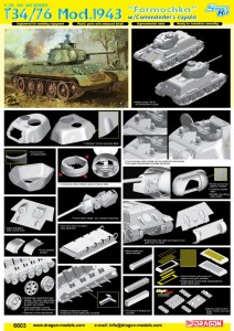 T34/76 Mod.1943 "Formochka" w/Commander's Cupola - DML 6603