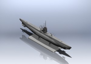 U-Boat Type IIB (1943) - Německá ponorka - ICM S010