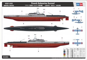 Французская подводная лодка Surcouf - HOBBY BOSS 83522